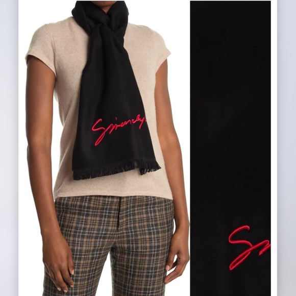 Givenchy Other - GİVENCHY Logo Embroidered Wool Scarf